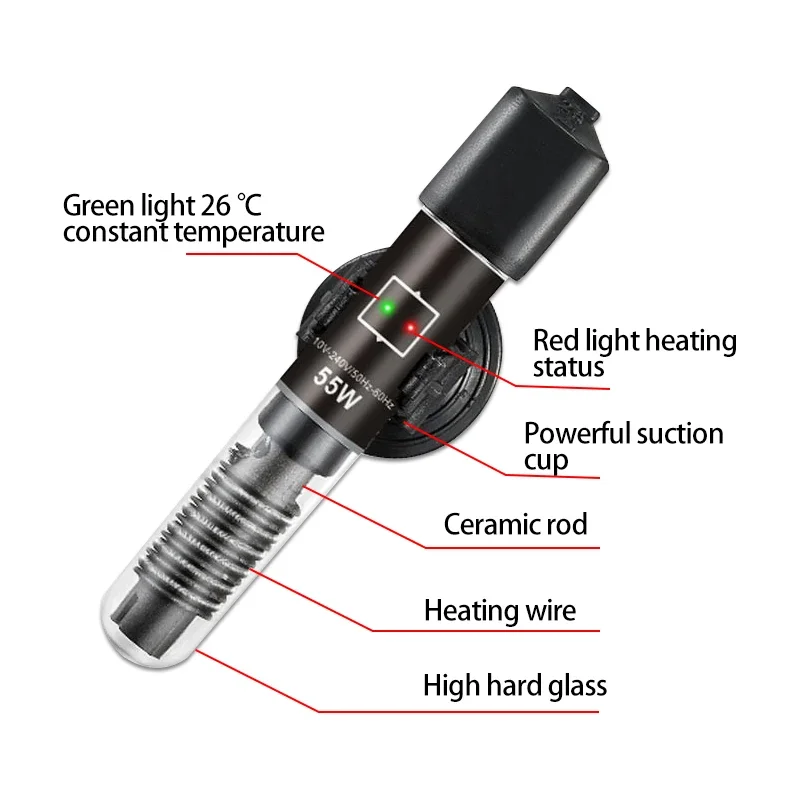 Aquarium Accessories 50W 100W Fish Tank Heating Rod Freshwater Glass Heater on selling - Image 3