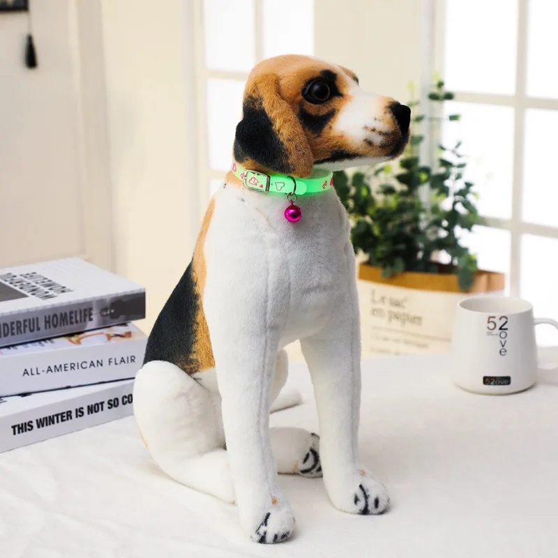 Pet Cat Collar With Bell Anti-lost Fluorescent Silicone Small Dog Cat Collar Collar Ring Luminous Adjustable Pet Cat Accessories - Image 2