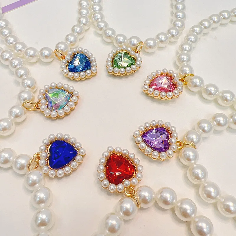 Adjustable Pet Pearl Necklace Accessories for Cats Gotas Animals Fashion Rhinestones Sphynx Cat Collar Kitten Dog collier chat - Image 3