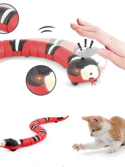 Pet Cat Toys Interactive Smart Sensing Snake TeaseToys Automatic Sensing Intelligent Obstacle Avoidance Indoor Play Cat Supplies