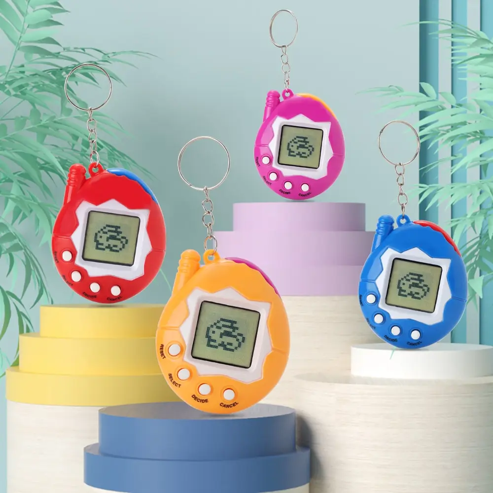 2 Pack Tamagotchi Style Virtual Pet - LCD Digital Pocket Game Keychain for Kids, Retro Mini Electronic Toy Gift - Image 2