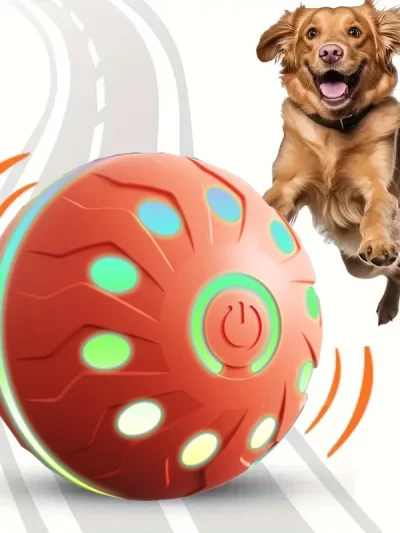 Automatic rolling ball dog and cat toys, durable dog chew ball toys, interactive cat and dog ball toys
