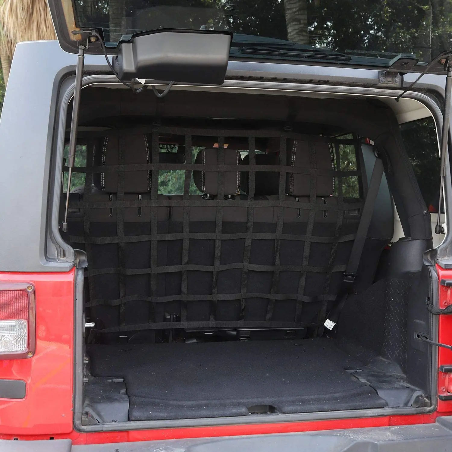 Car Dog Barrier Protector Divider Pet Net Trunk Safety Mesh for Jeep Wrangler JK JL Gladiator JT 2007-2025 Interior Accessories - Image 9