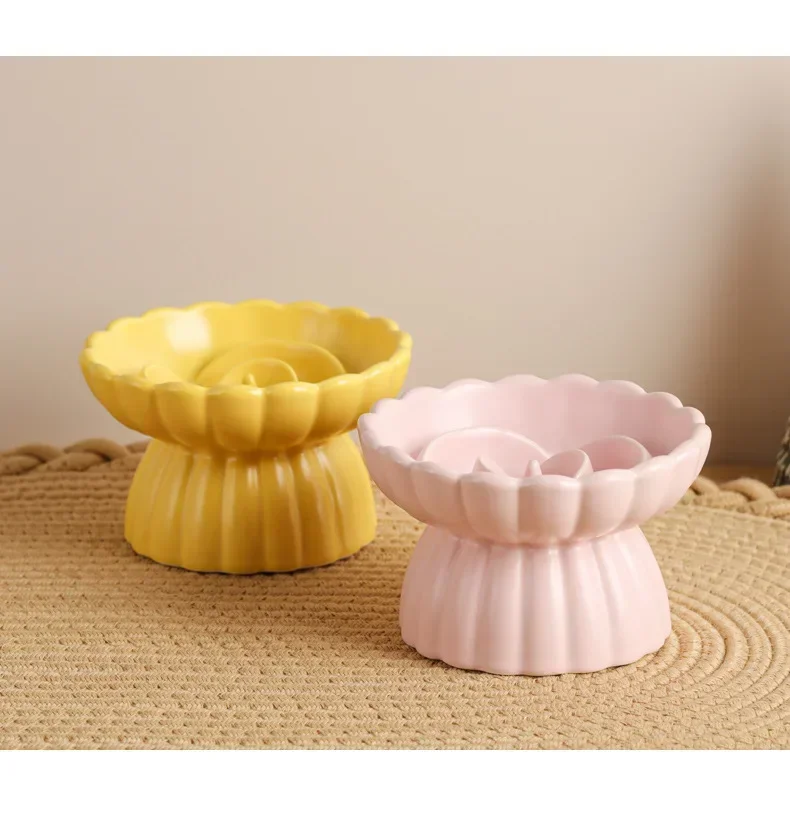 Cat Food Bowl Ceramic Elevated Cats Small Dogs Slow Feed Bowls Anti-choking Pet Eating Feeders Anti-gulping Puppy Supplies - Image 17