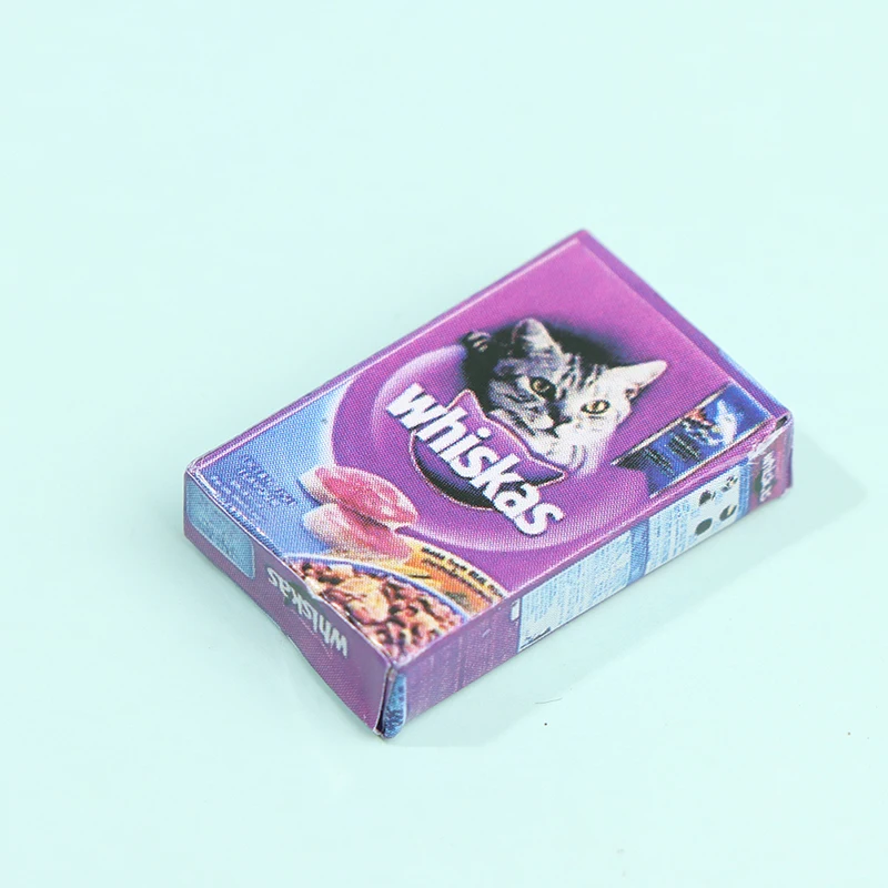 1/12 Dollhouse Miniature Pet Dog Cat Food with Bowl Kitchen Garden Decor Doll House Accessories - Image 4