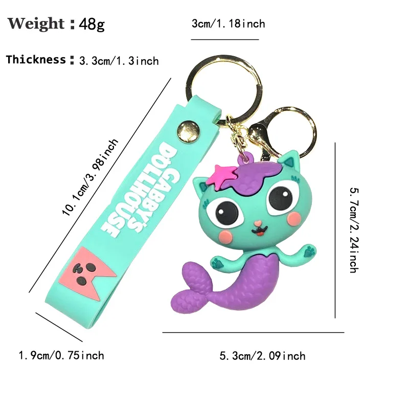 Cat Keychain Accessories For Bag Charms Doll Keyring Women Gabbys Dollhouse Car Key Chain Llaveros Anime Gato Jewelry Wholesale - Image 8
