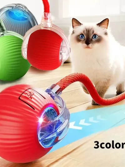 Cat Interactive Ball Toys Automatic Rolling Ball For Kitten Rechargeable Smart Pet Electric Toys With Teaser Sensor Cat Ball Toy