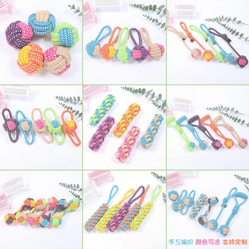 Pet Dog Toys for Large Small Dogs Toy Interactive Cotton Rope Mini Dog Toys Ball for Dogs Accessories Toothbrush Chew Puppy Toy - Image 3