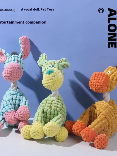 Pet Toys Dog Biting Sound Toys Funny Donkey Teeth Grinding Pet Cat Plush Interactive Dog Squeaky