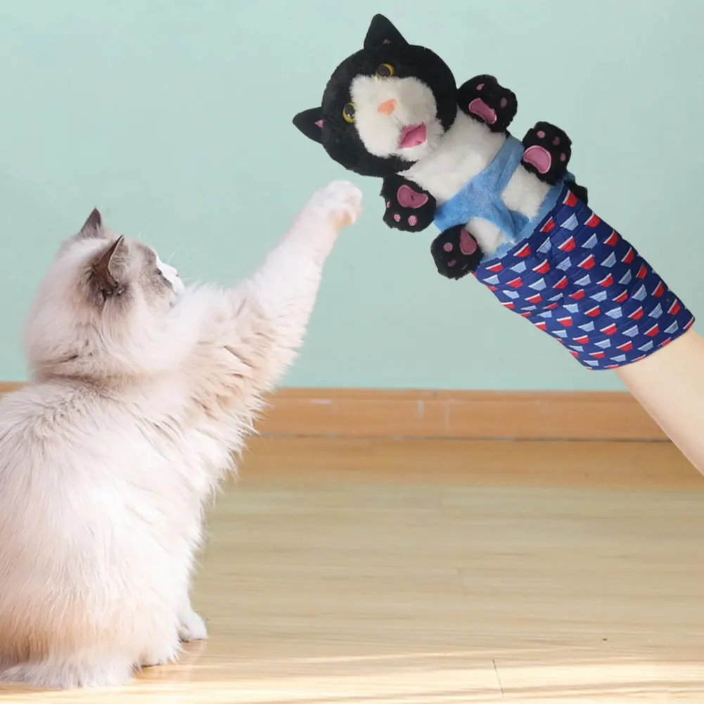 Cats Puppet Wrestler Cat Wrestling Toy Puppet Interactive Hand Puppet for Indoor Cats Kids Pretend Play and Dog Toys - Image 10