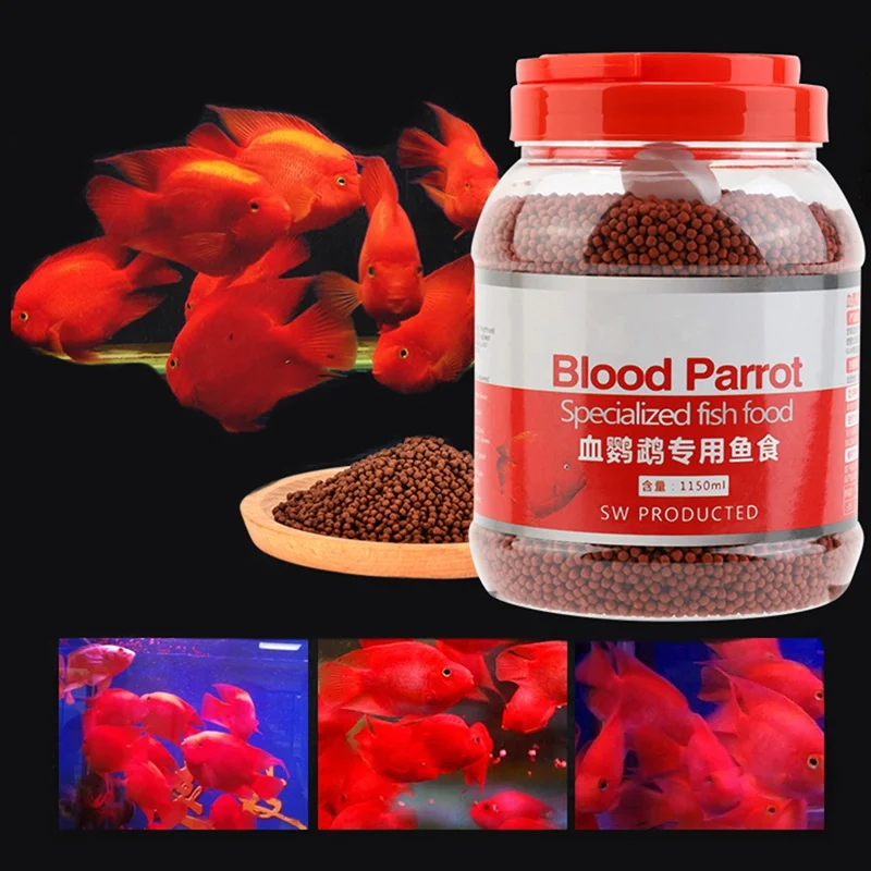 500g/Bottle Blood Parrot Fish Food Intense Red Enhancing Fast Coloring Snapper Fish Food Feeding Fish Supplies - Image 8