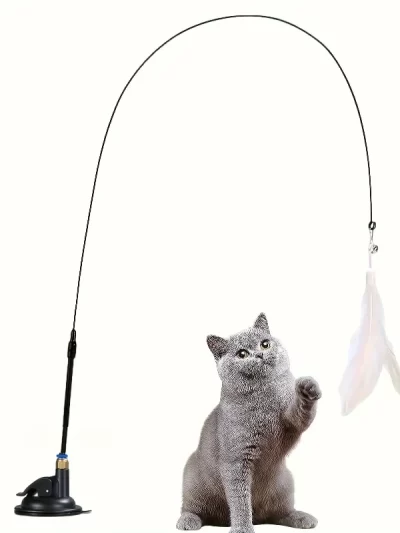Pet toys, powerful suction cups, cat toys, feather self-entertainment and boredom, cat and dog toys, pet supplies