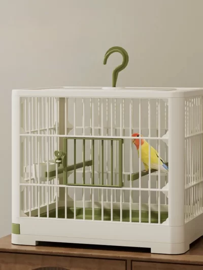 1pc Birdcage Parrot Villa Cage Large Space for Breathability Outdoor Portable Bird Walking Artifact with Feeder
