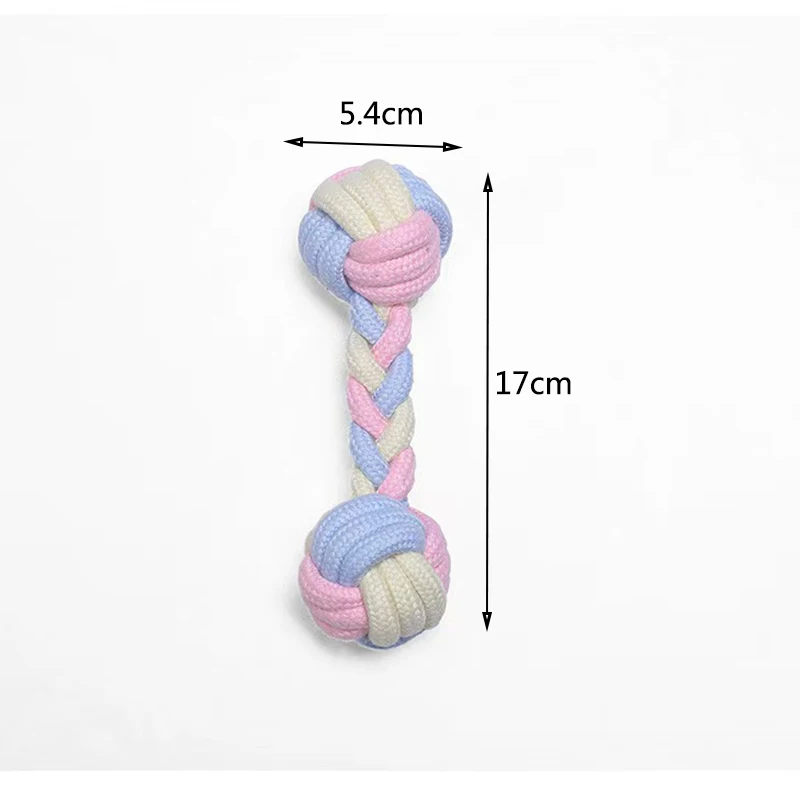 Pet Toy Chew Teething Cotton Rope Knot Ball Toys For Dog Tooth Clean Ball Bite-Resistant Dog Chew Puppy Training InteractiveToy - Image 7