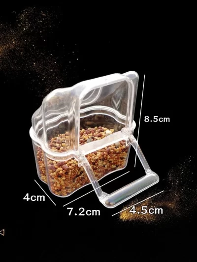 Tiger Skin Parrot with External Cup Feeder, External Bird Food Can, Drinking Cup, Bird Supplies, Spring Door Food Box