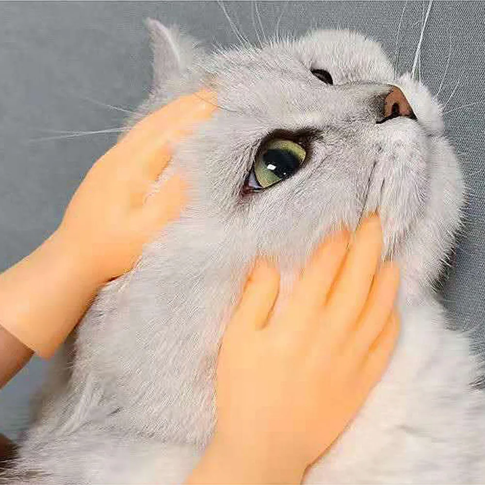 Adult Kid Novelty Toys Funny Mini Hands Creative Finger Fidget Toys Simulation Soft Small Hand Tease the Cat Pet Toy Simulation - Image 9