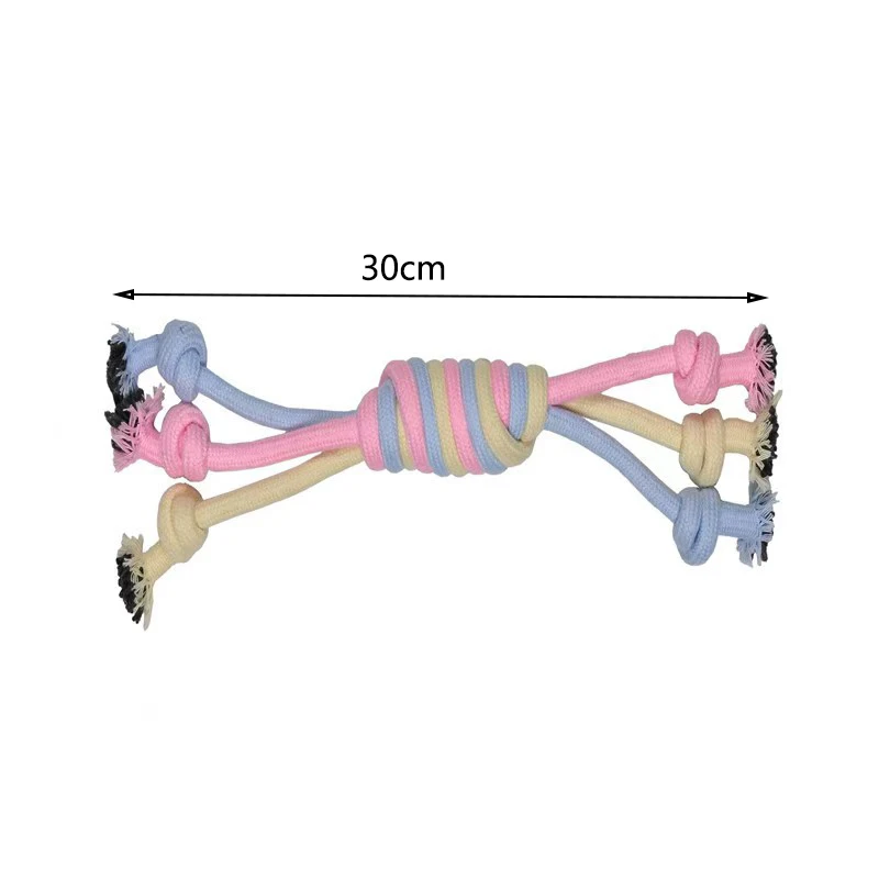 Pet Toy Chew Teething Cotton Rope Knot Ball Toys For Dog Tooth Clean Ball Bite-Resistant Dog Chew Puppy Training InteractiveToy - Image 12