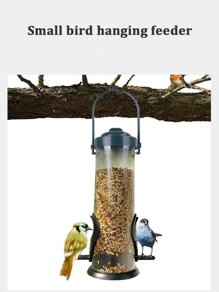 Pet Bird Feeder Food Dispenser Outdoor Hanging Multiple Holes Bird Feeder Small Bird Automatic Foot Feeding Tool Bird Supplies - Image 8