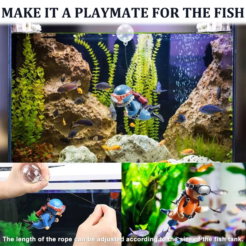 Aquarium Accessories Miniature Diver Ornaments Fish Tank Decoration Aquarium Decor Floating Landscaping Accessories for Aquarium - Image 6