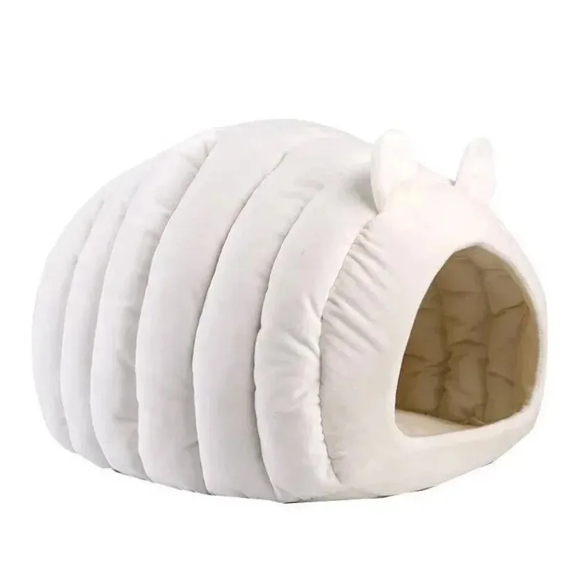 Cats Beds for Winter Pet Supplies Plush House Warm Kitten Goods Cushions Houses and Habitats Things Bed Basket Dog Mat Products - Image 9