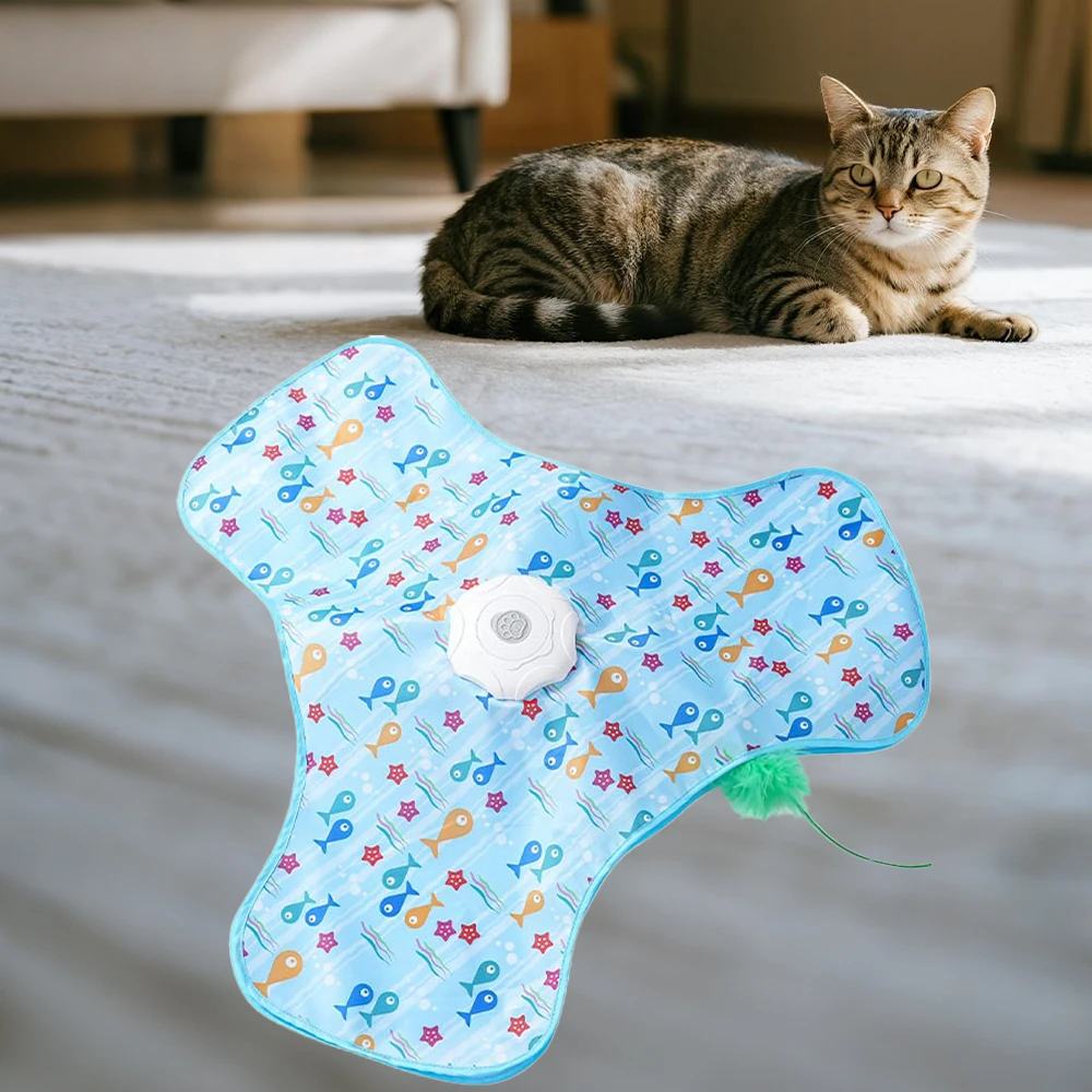 Pet Toys Smart Interactive Cat Toys Self-Rolling Bag Chaser Rechargeable Hunting Ball Hide & Seek Mouse Game & AI Feather Teaser - Image 3