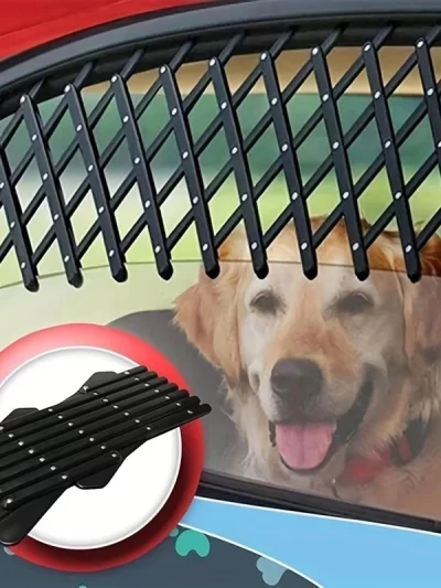 Car Window Pet Gate Pet Dog Puppy Ventilation Grill Safe Guard for Pet Travel Car Window Protection Mesh for Cars, Trucks & SUVs