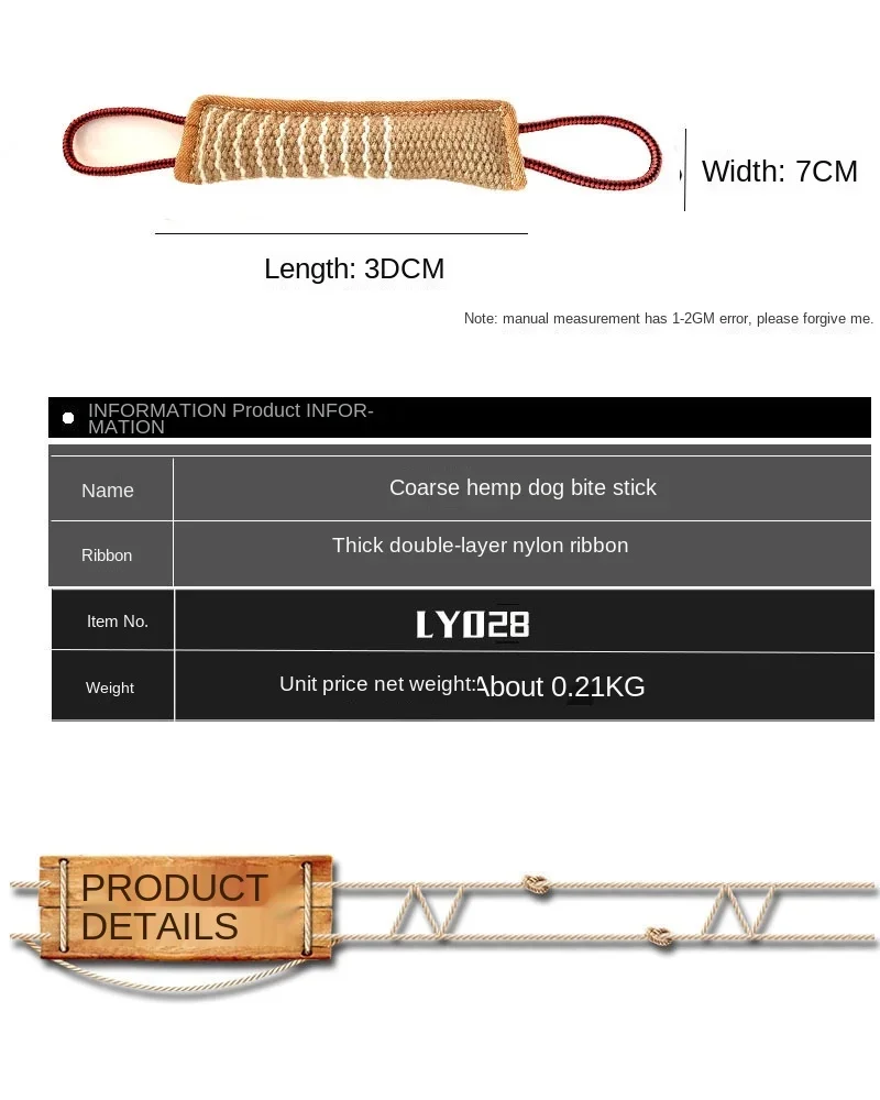 Interactive Pet Toys for Small and Large Dogs, Strong Handles, Jute Bite Pillow, Puppy Training Play Game, Durable Dog Tug Toy 2 - Image 9