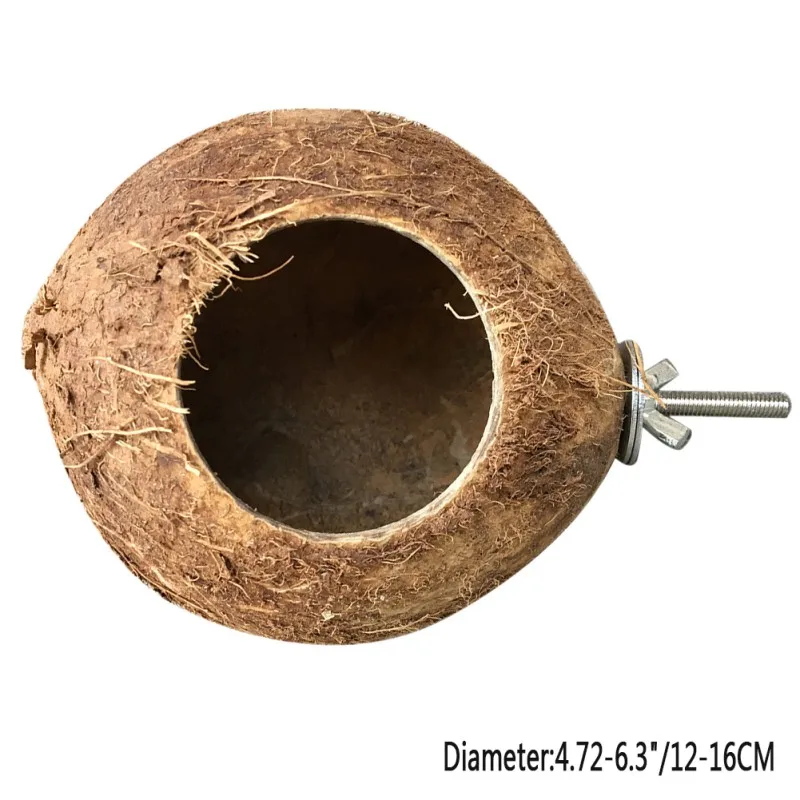Coir Pet Nest Parrot Coir Bird Nest Squirrel Hamster Breeding Nest Pure Natural Coconut Hole Bird Nest 12-16cm Random Shipped - Image 6