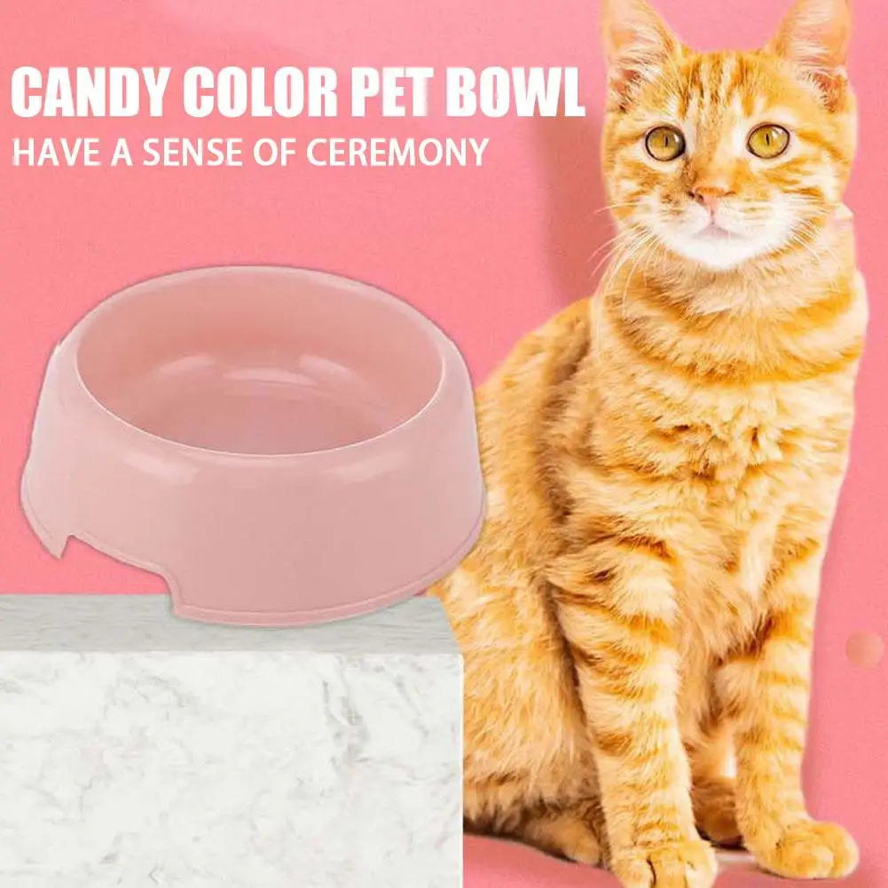 Pet Supplies Candy Colored Plastic Dog Bowl Cat Bowl Bowl Pet Cat Tableware Bowl Bowl Single Small T7Y6 - Image 12