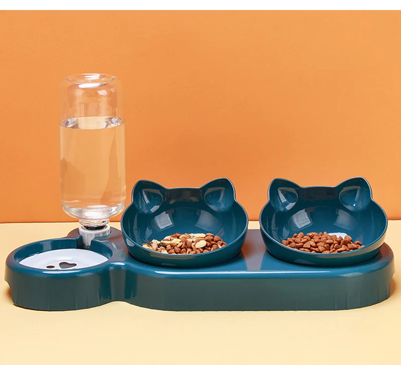 3 in 1 Cat Feeder Automatic Water Dispenser Double Bowl Pet Bowl for Small Dogs Cats Pet Food Container Cat Accessories - Image 11