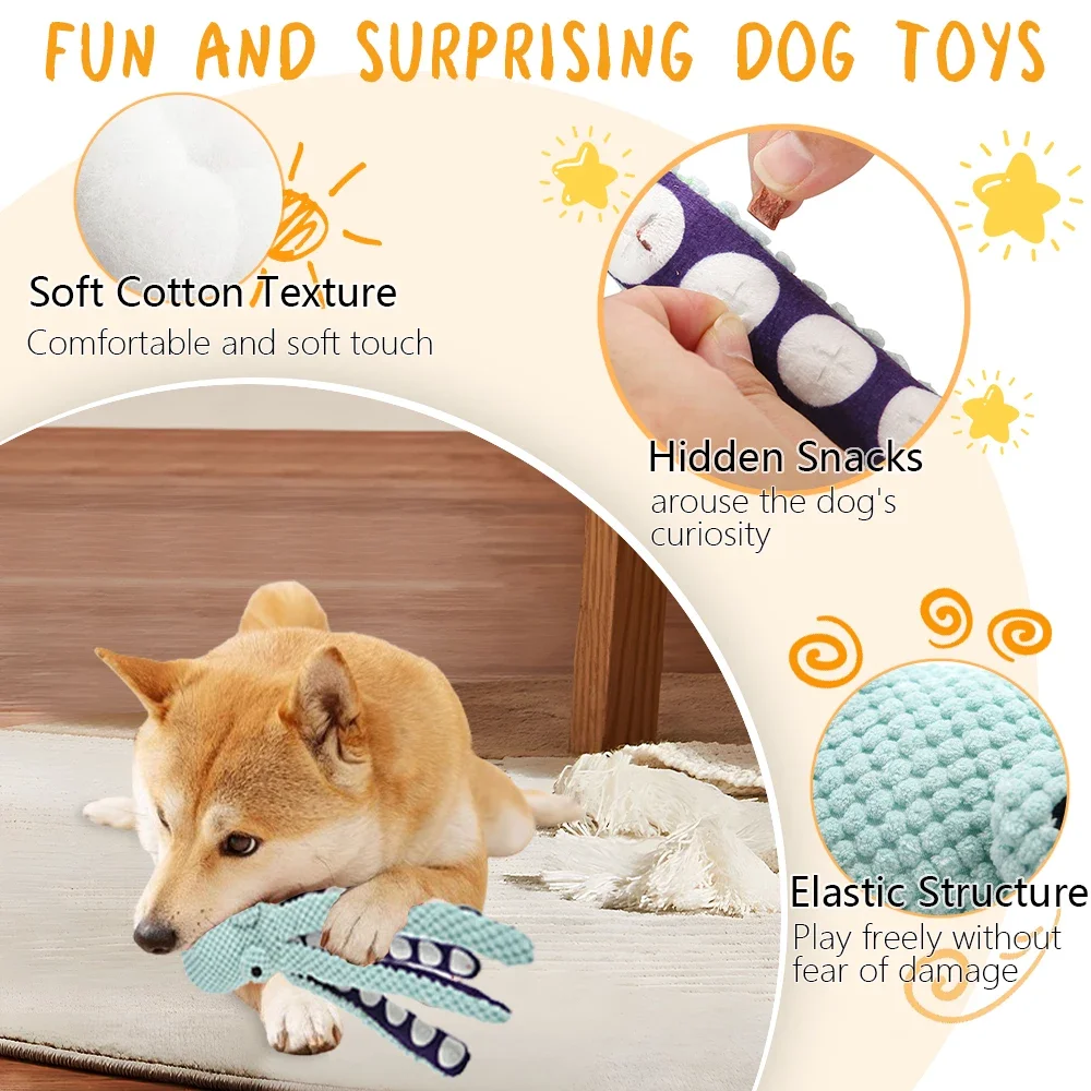 Large Squeaky Pet Dog Toy-Plush Dog Toys with Soft Fabric for Small Medium Large Dogs Daily Companionship, Training Reward Gift - Image 16
