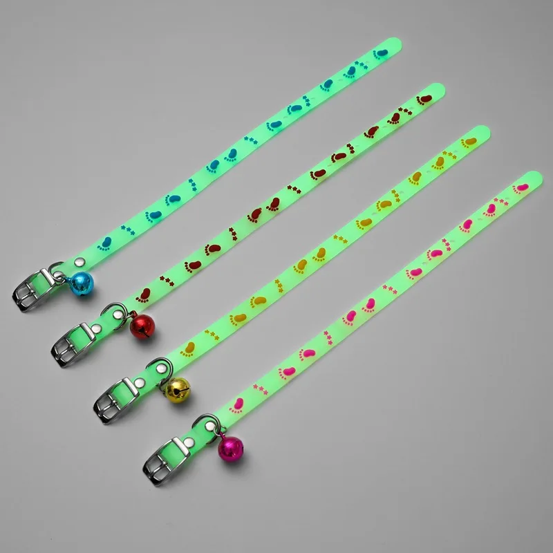 Pet Cat Collar With Bell Anti-lost Fluorescent Silicone Small Dog Cat Collar Collar Ring Luminous Adjustable Pet Cat Accessories - Image 7