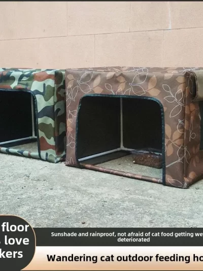Stray Cat Outdoor Feeding House Canopy Feeding Outdoor Cat Nest House Rain Shelter