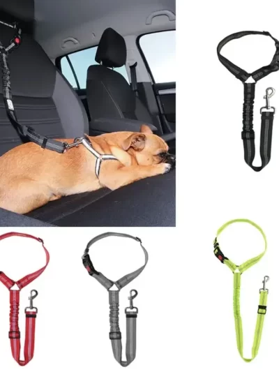 Reflective Pet Dog Car Seat Belt Puppy Collar Walking Travel Car Accessories Cat Leash Harness for Small Dogs Pet Car Supplies