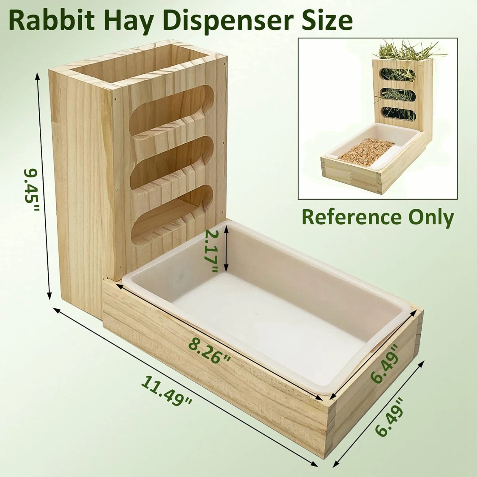 Rabbit Hay Feeder with Litter Box Hay Rack Feeder Small Animal Hay Holder for Hamster Bunny Small Animals Chinchilla Guinea Pig - Image 6