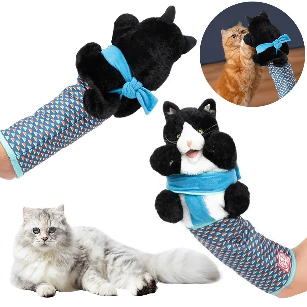 Cats Puppet Wrestler Cat Wrestling Toy Puppet Interactive Hand Puppet for Indoor Cats Kids Pretend Play and Dog Toys