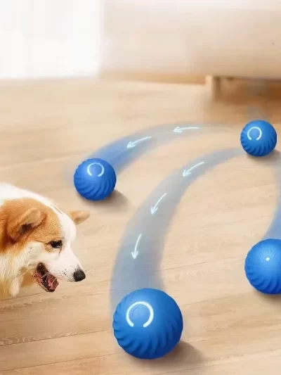 Dog Toys Intelligent Gravity Jump Ball Rechargeable Bite-Resistant Rolling Ball Cat And Dog Chase Interactive Pet Toys