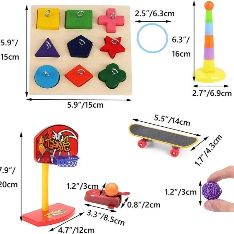 Parrot Toy Set, Bird Supplies, Bird Supplies, Ferrules, Bird Toy Combination Set - Image 5