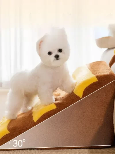 Dog House Dog Stairs Pet 2/3 Steps Stairs for Small Dog Cat Pet Ramp Ladder Anti-slip Removable Dogs Bed Stairs Pet Supplies