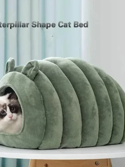 Cats Beds for Winter Pet Supplies Plush House Warm Kitten Goods Cushions Houses and Habitats Things Bed Basket Dog Mat Products