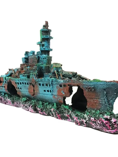 1PC Aquarium Fish Tank Decorations Landscape Pirate Ship Wreck Ship Decor Resin Boat Ornament Aquarium Accessories Decoration