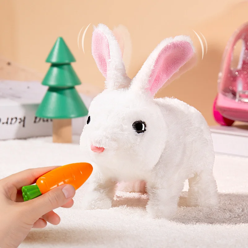 Children Plush Cute Rabbit Kids Electronic Pet With Sound Animal DIY Change Clothes Game Walking Moving Pet Toys For 3 Years - Image 18