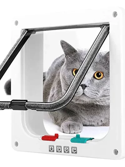 1pcs pet door, cat door, two-way access door, glass acrylic board, cat and dog house