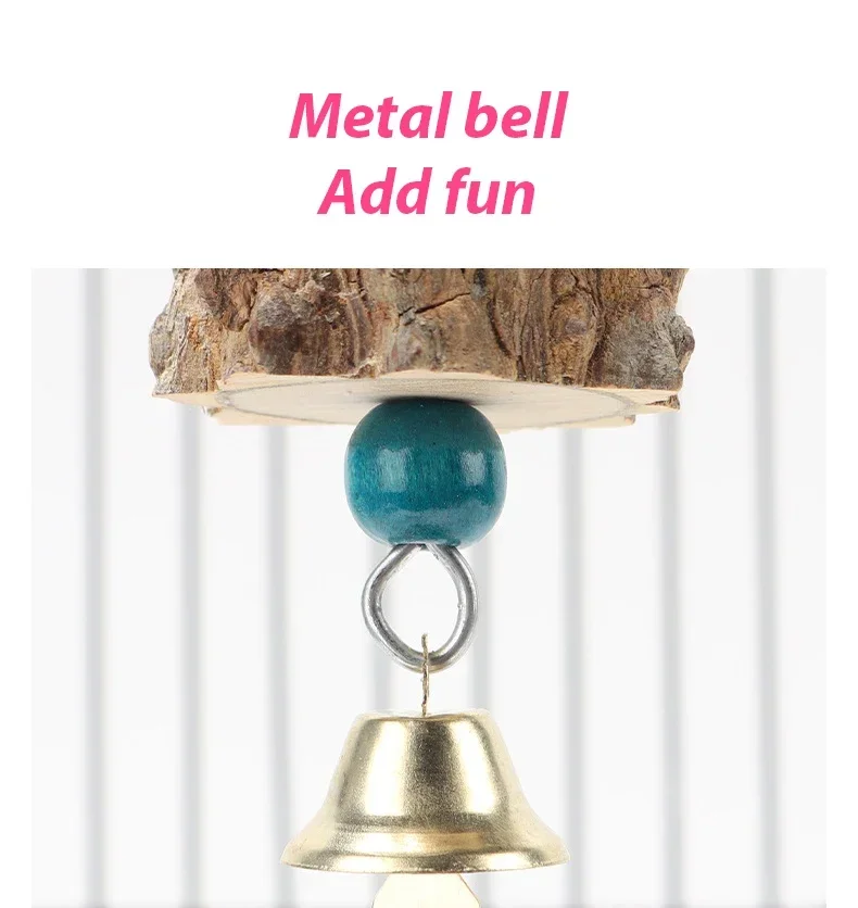 Natural Wooden Parrot Bird Toy Wood Parrot Chew Toy Chewing Cardboard Destroy Birds Toy Bird Cage Decoration Bird Supplies - Image 16