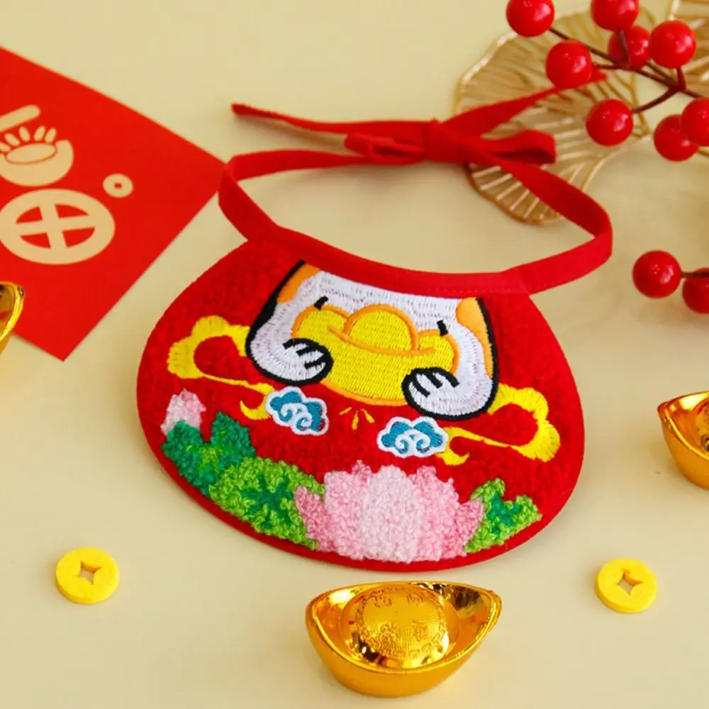 Pet Grooming Accessories Cute Cat Towel Embroidery Bib Cartoon Stylish Pet Water Scarf Adjustable Comfortable Pet Collar Kitten - Image 3