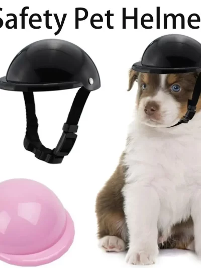 Funny Adjustable Safety Pet Cap ABS Dog Helmets Fashion Pet Protect Ridding Cap for Pet Motorcycles Bike Sun Rain Protection