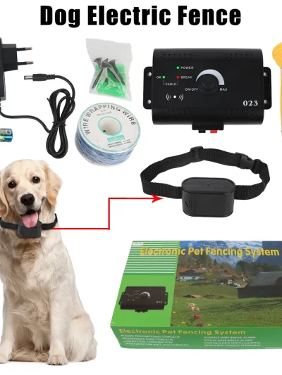Waterproof Electronic Pet Fence System Containment Dog Training Collar Electric Dog Fence Pet Accessories Sound Shocked Collar
