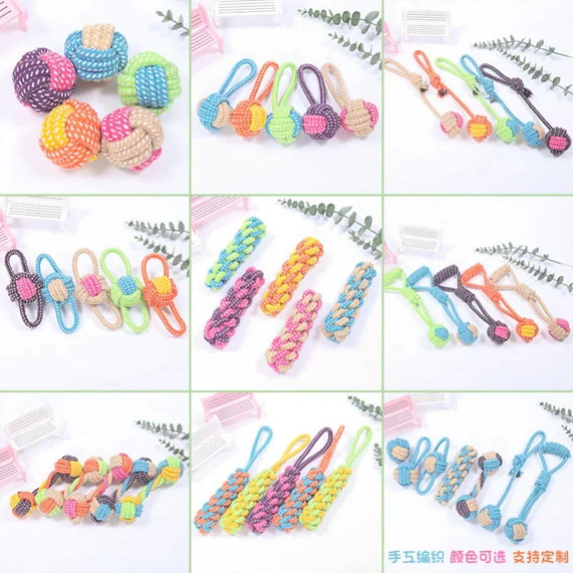 Pet Dog Toys for Large Small Dogs Toy Interactive Cotton Rope Mini Dog Toys Ball for Dogs Accessories Toothbrush Chew Puppy Toy - Image 3