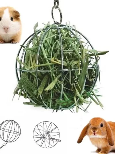 Rabbit Guinea Pig Grass Ball Pet Feeder Multipurpose Hay Ball Hanging Ball Feeder Toy Feeding Supplies for Chinchilla Rabbit