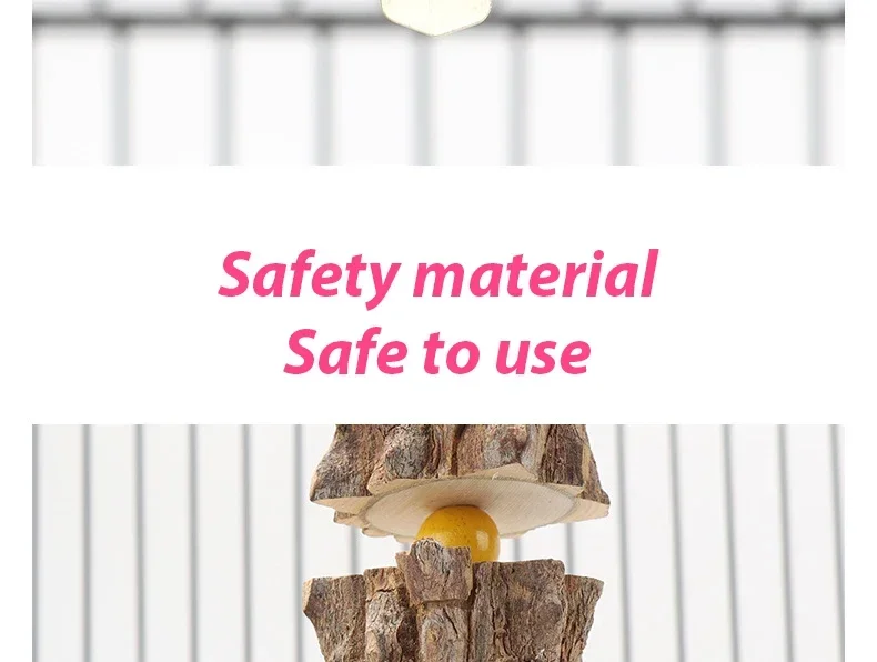 Natural Wooden Parrot Bird Toy Wood Parrot Chew Toy Chewing Cardboard Destroy Birds Toy Bird Cage Decoration Bird Supplies - Image 17